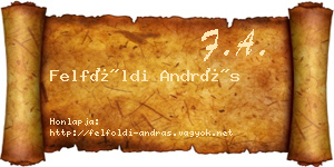 Felföldi András névjegykártya