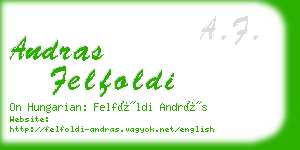 andras felfoldi business card